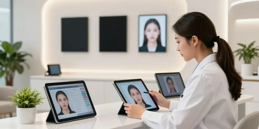 Examining alternatives to QOVES in a beauty analysis studio.
