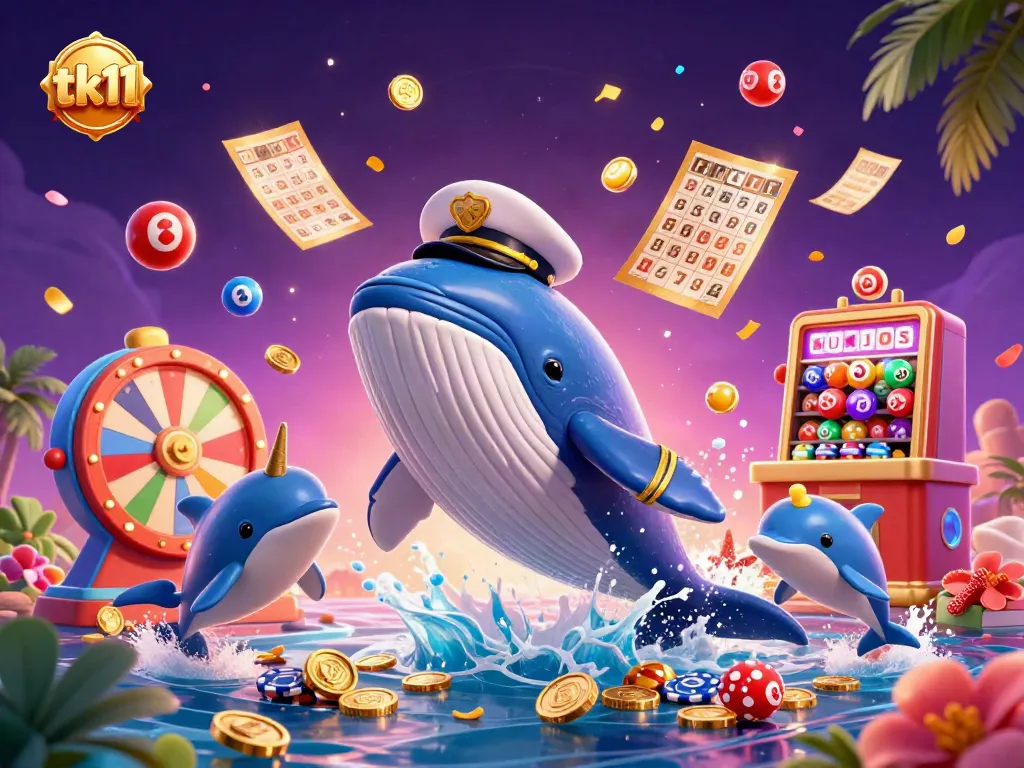 Engage with fun-filled tk11 casino scene featuring dynamic characters and gambling elements.