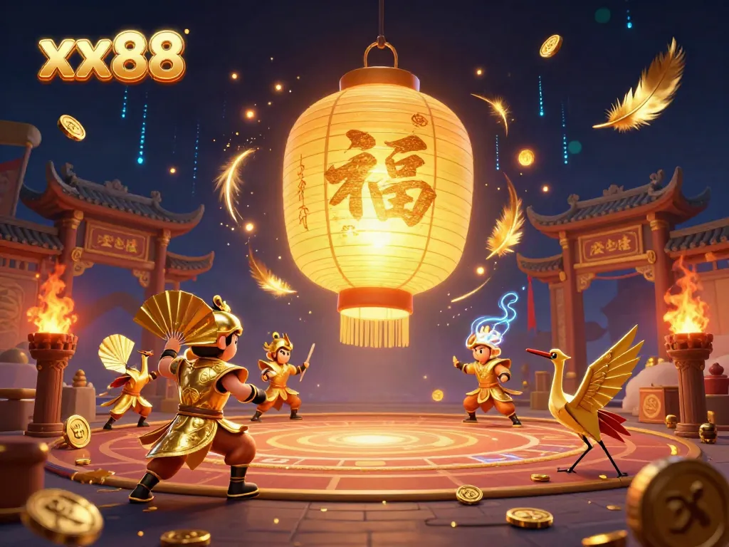 Experience xx88 in this vibrant 3D illustration showcasing the essence of Asian-themed casino gaming.