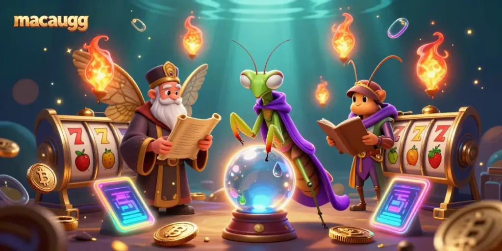 Engage in thrilling gameplay at macaugg, featuring captivating casino characters and vibrant slot elements.