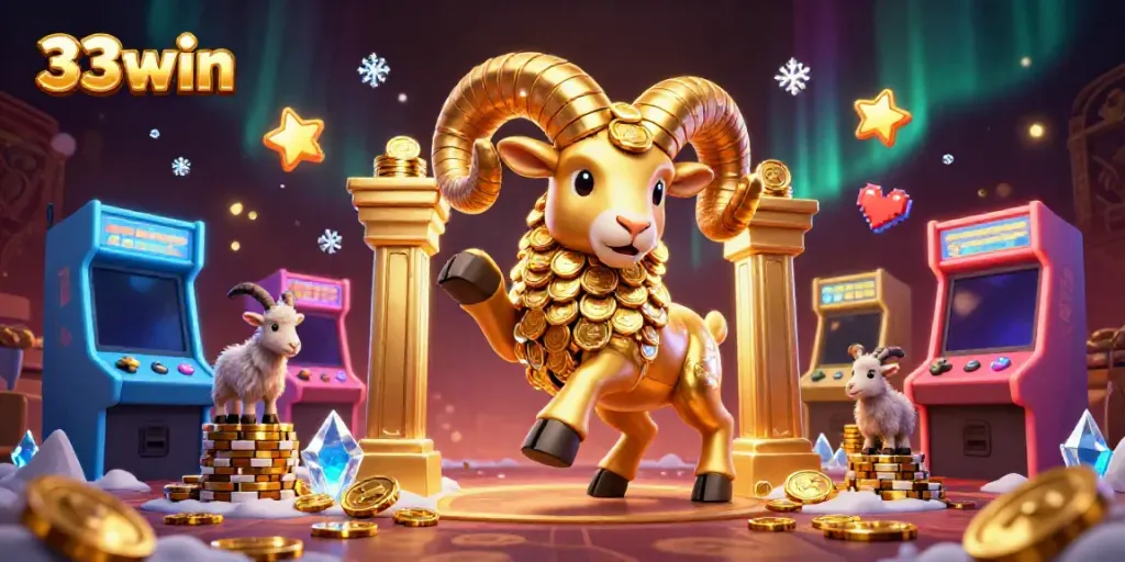 Experience the exciting gameplay at 33win with a 3D cartoon illustration showcasing a dynamic casino scene filled with vibrant characters and gaming elements.
