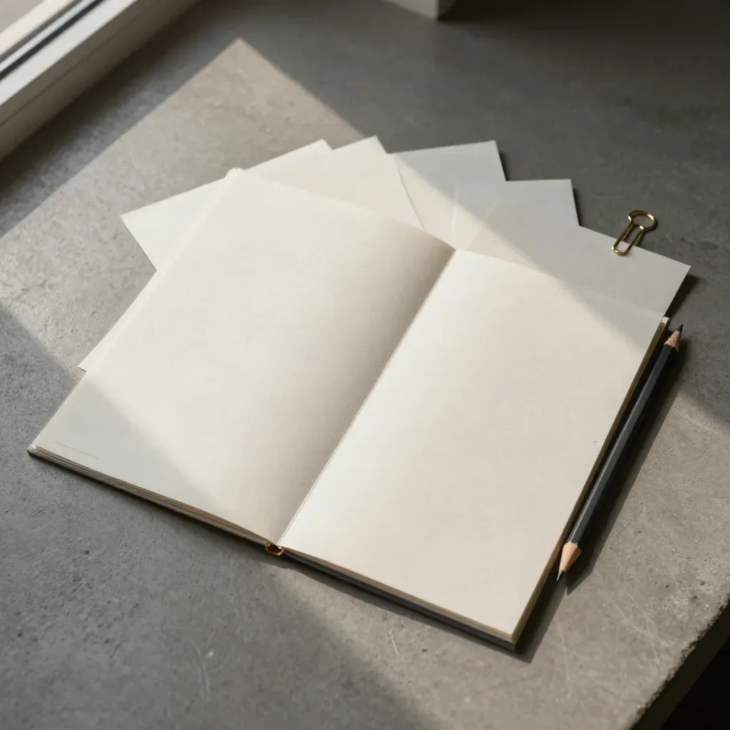 Overhead strategy sprint folio with tabs, briefing cards, brass clips, and a charcoal sleeve.