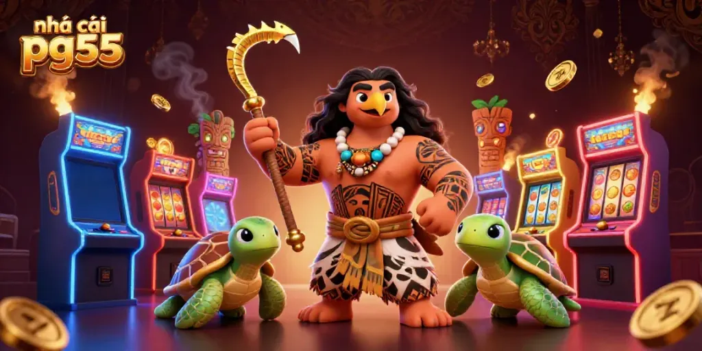 Experience the enchanting world of nhà cái pg55 with vibrant casino gaming elements and rich visuals.