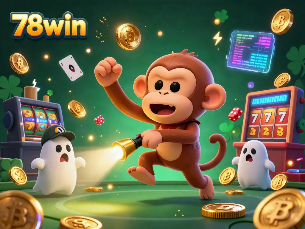 Engaging casino scene featuring playful characters and gaming elements enhancing the 78win experience.