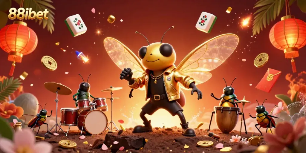 Experience the excitement of 88ibet in a vibrant 3D casino scene with dynamic characters and elements.
