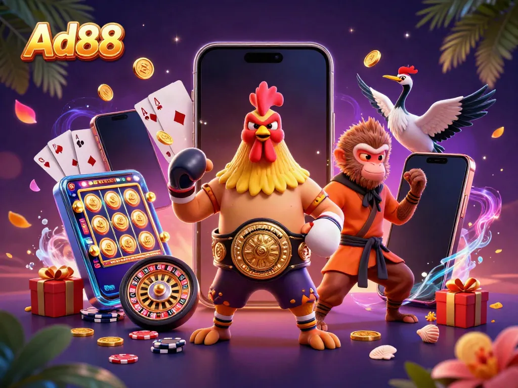Ad88 brings excitement to life with vibrant characters and dynamic casino elements.