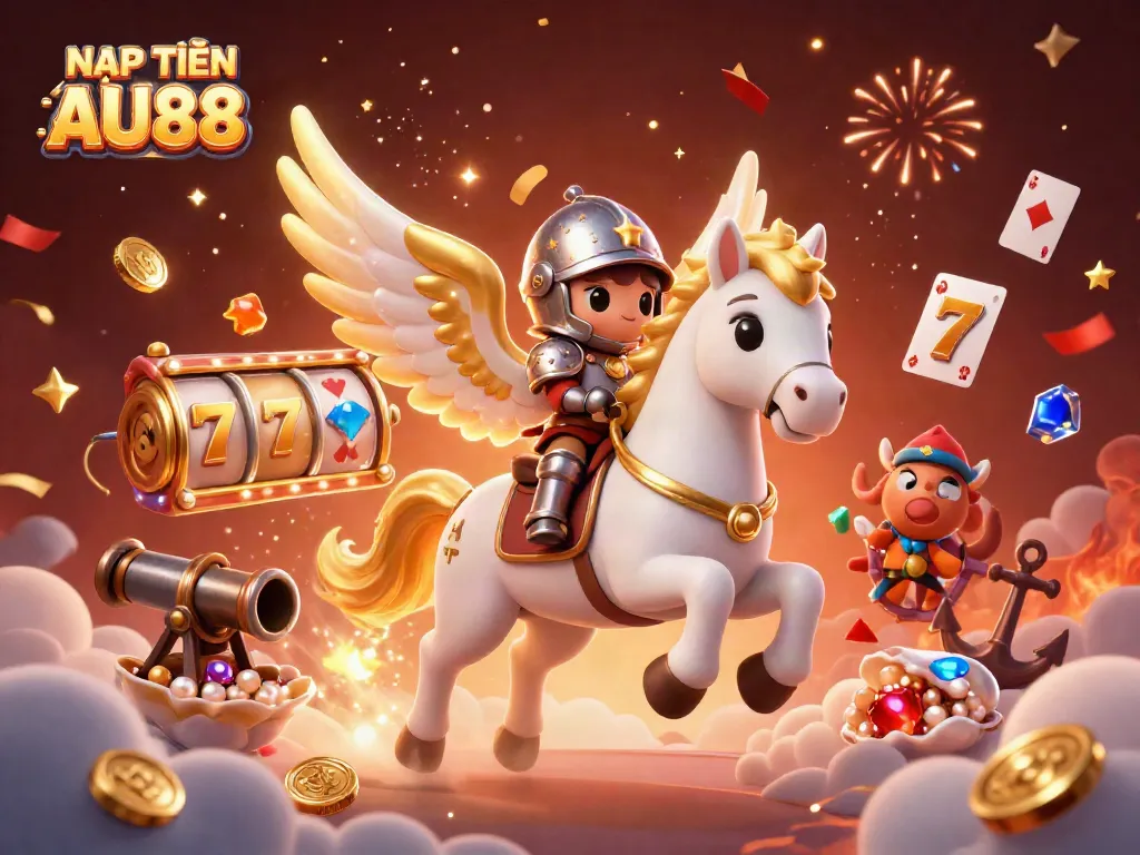 Experience the thrill of NẠP TIỀN AU88 with vivid casino elements and dynamic characters.